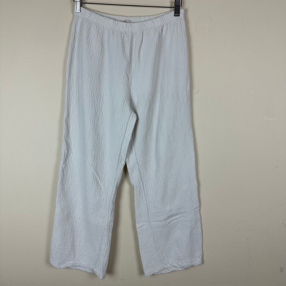 Bellambra Women’s Gauze Pants Size Medium Wide Leg Coastal Resort Euro Chic Boho